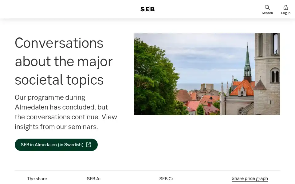 Screenshot of secure.sebkort.com