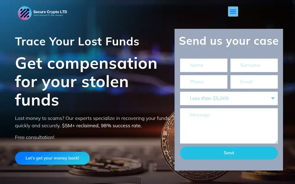 Screenshot of securecryptoltd.com