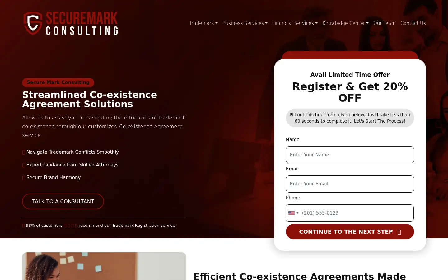 Screenshot of securemarkconsulting.com