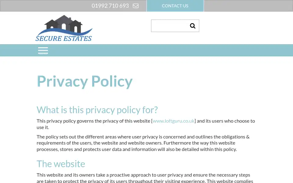 Screenshot of securepestates.co.uk