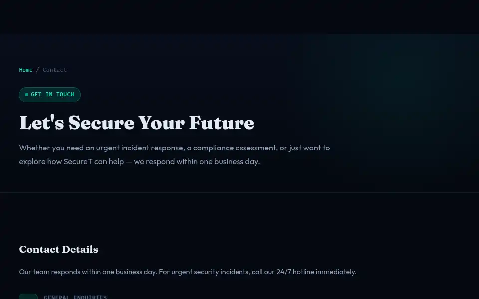 Screenshot of securet.com.au