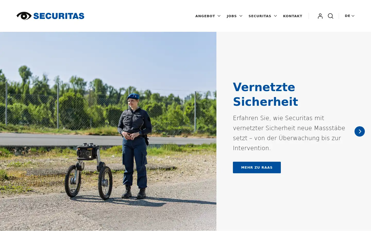 Screenshot of securitas.ch
