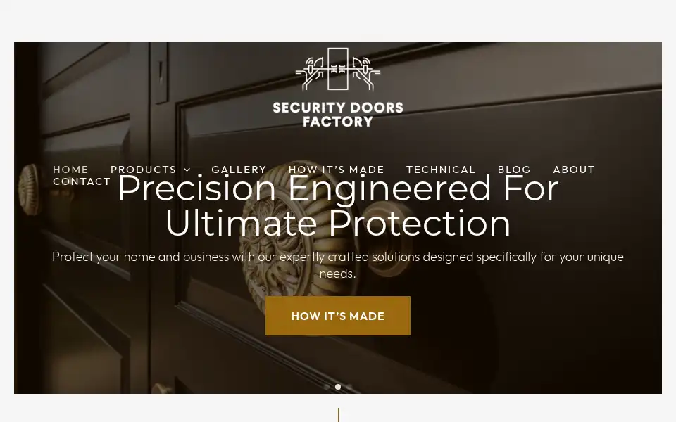 Screenshot of securitydoorsfactory.co.uk