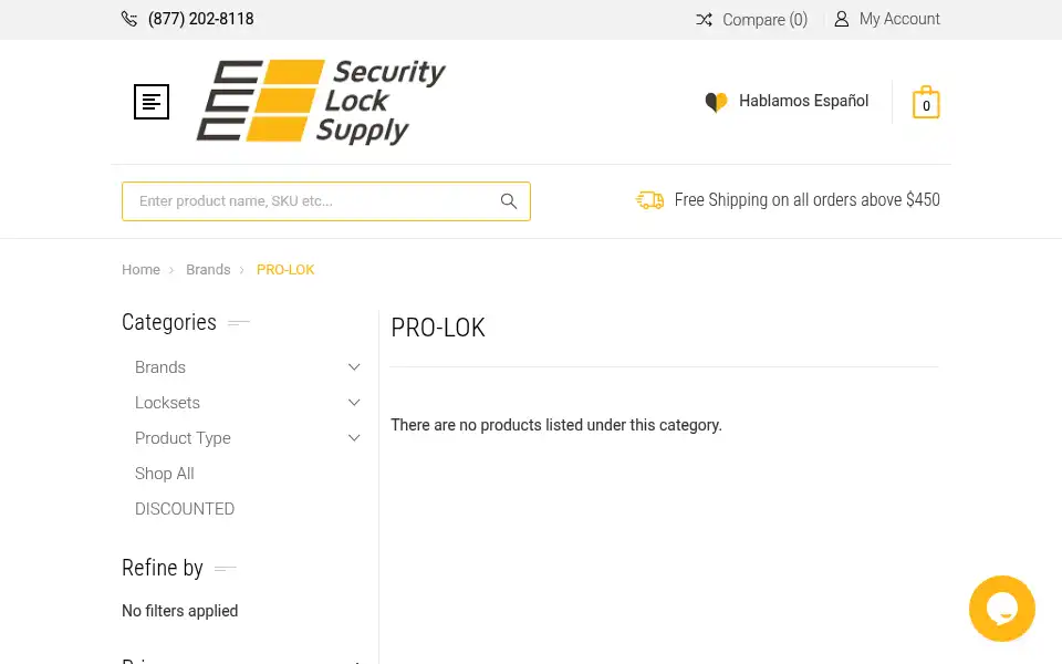 Screenshot of securitylocksupply.com
