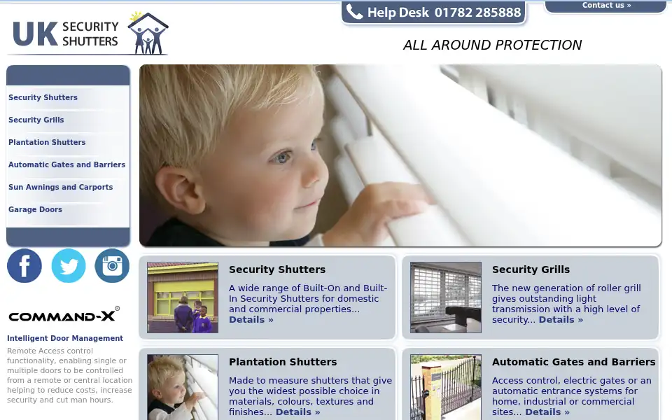 Screenshot of securityshutters.co.uk