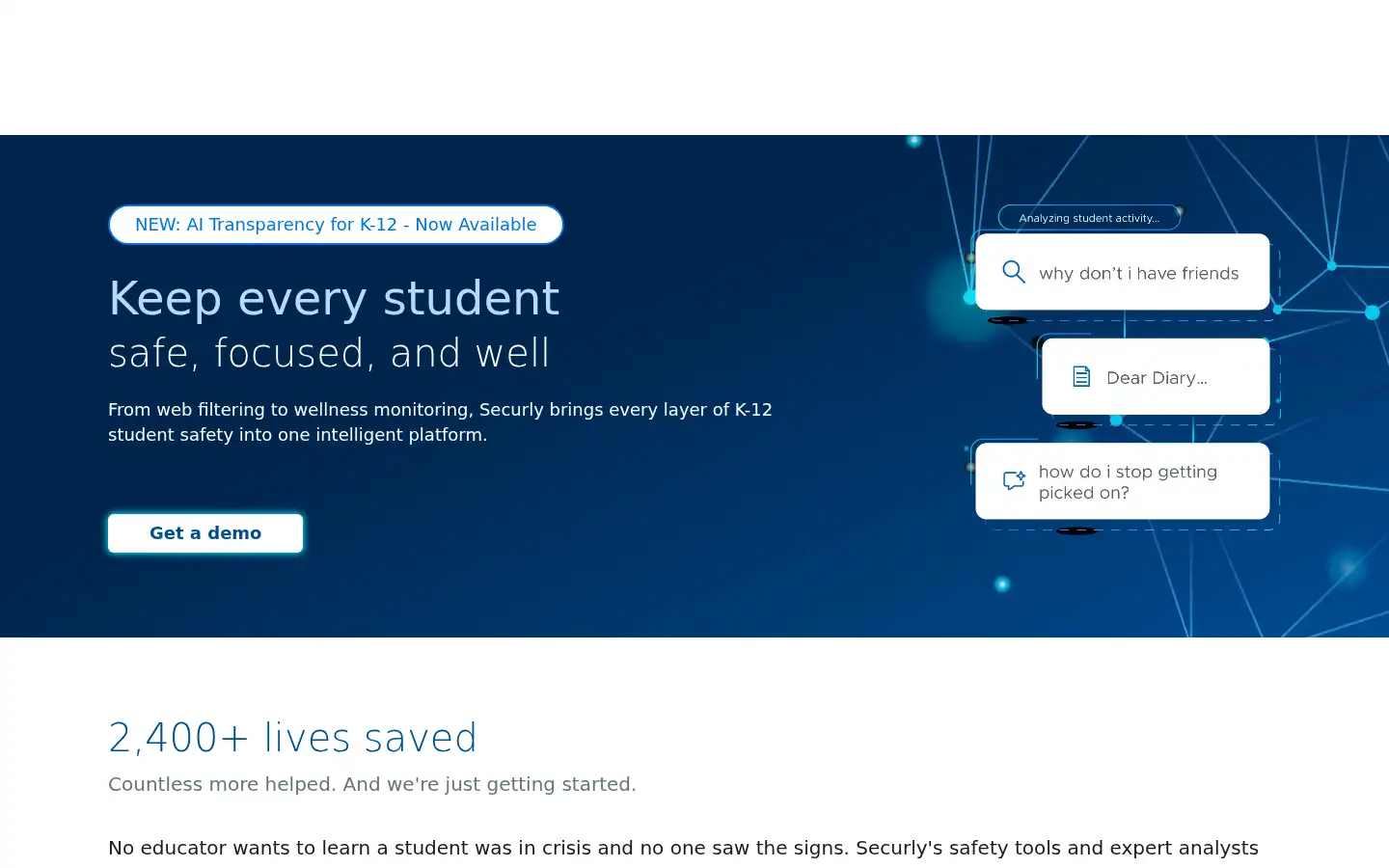 Screenshot of securly.com