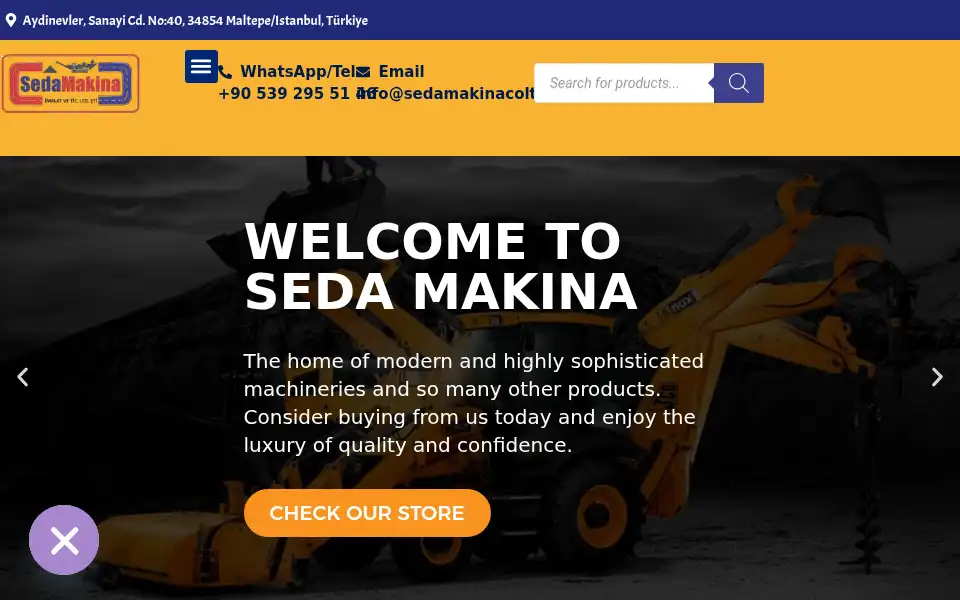 Screenshot of sedamakinacoltd.com