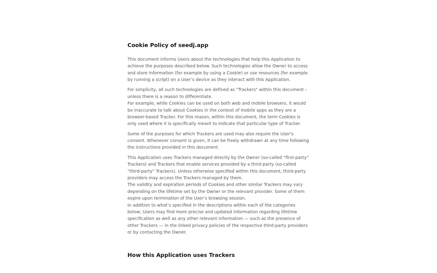 Screenshot of seedj.app