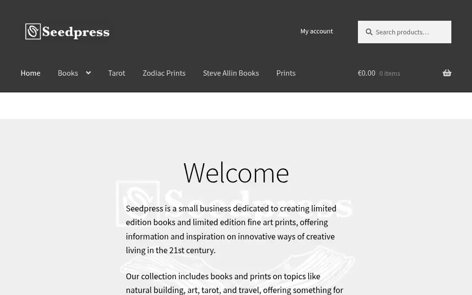 Screenshot of seedpress.ie