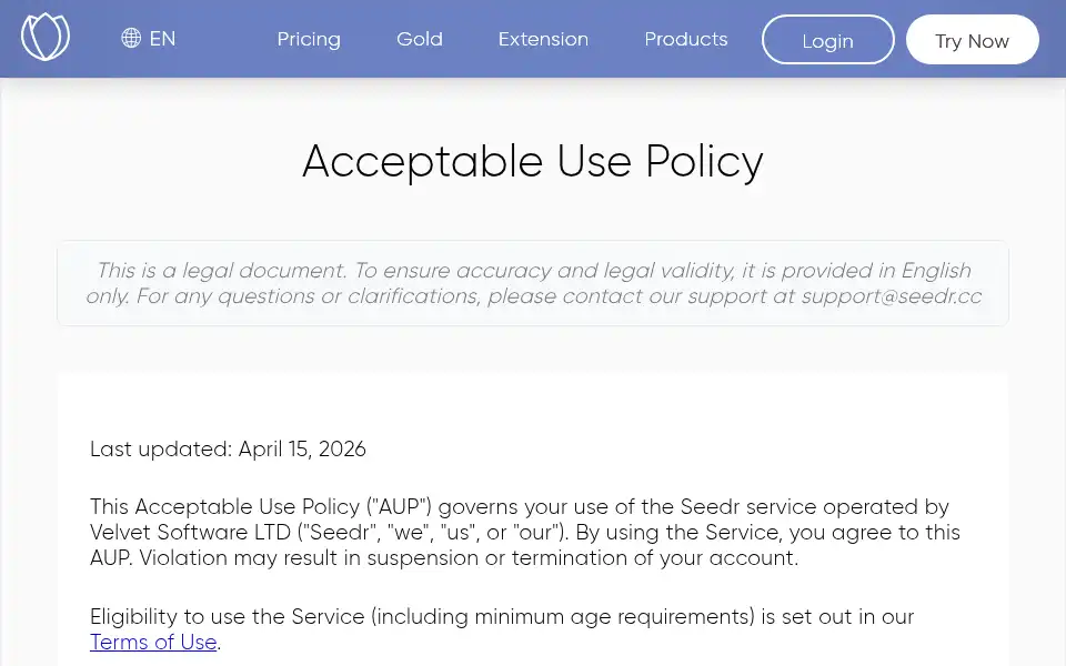 Screenshot of seedr.cc