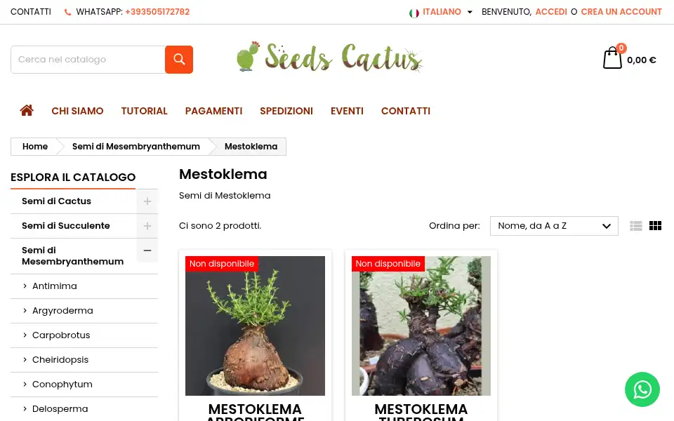 Screenshot of seedscactus.com