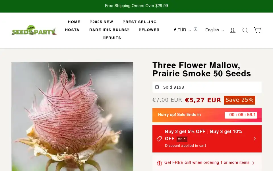 Screenshot of seedsparty.com
