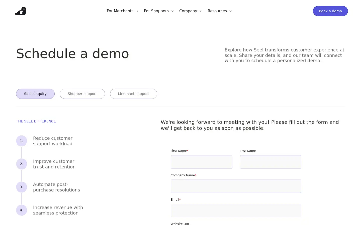 Screenshot of seel.com
