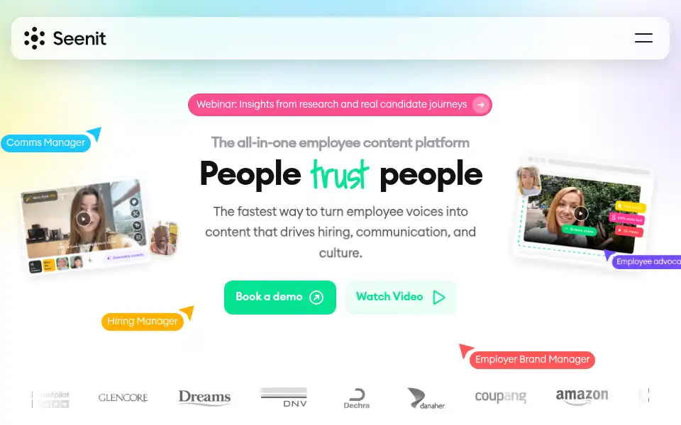 Screenshot of seenit.io