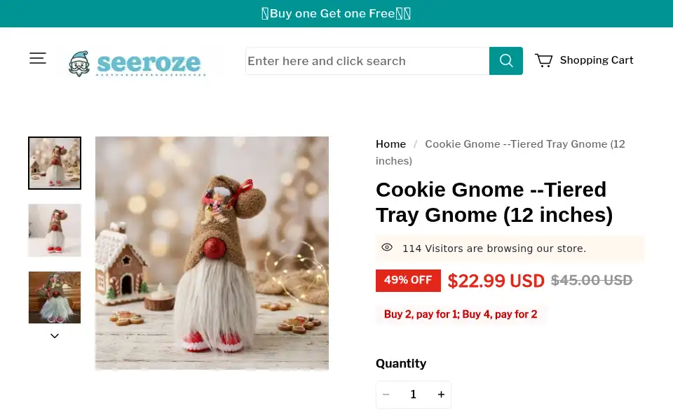 Screenshot of seeroze.com