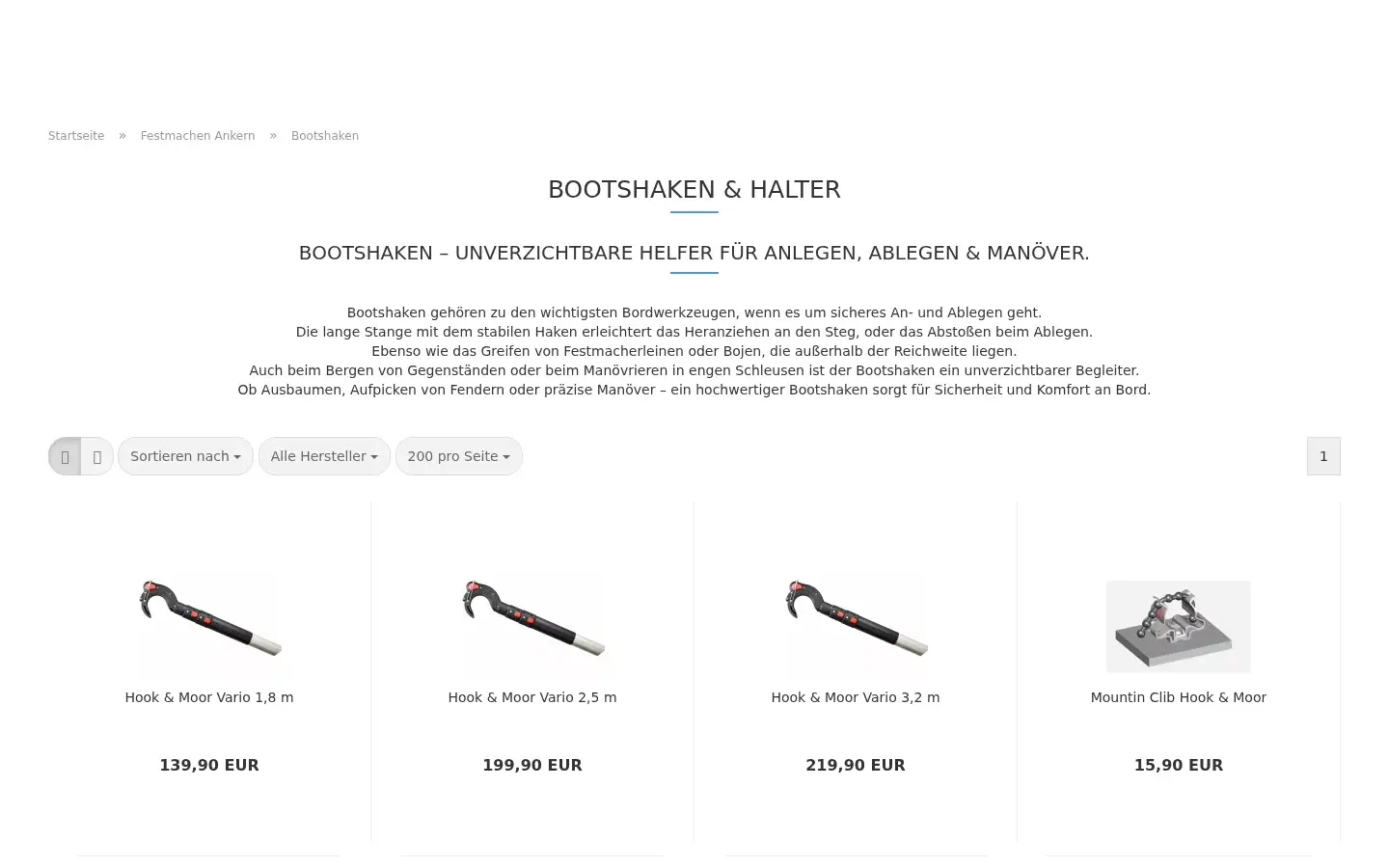 Screenshot of segelladen.de