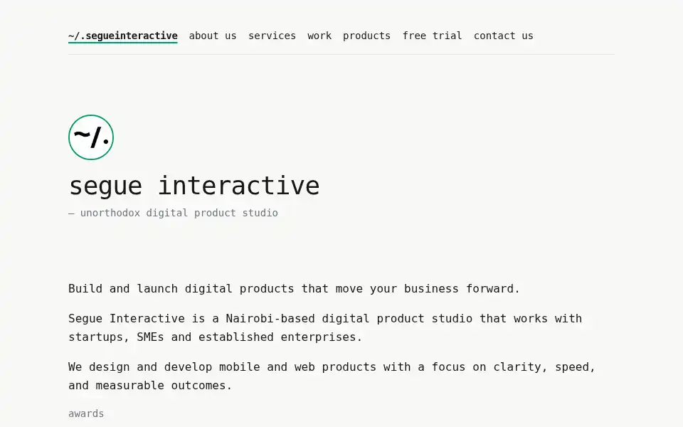 Screenshot of segueinteractive.com