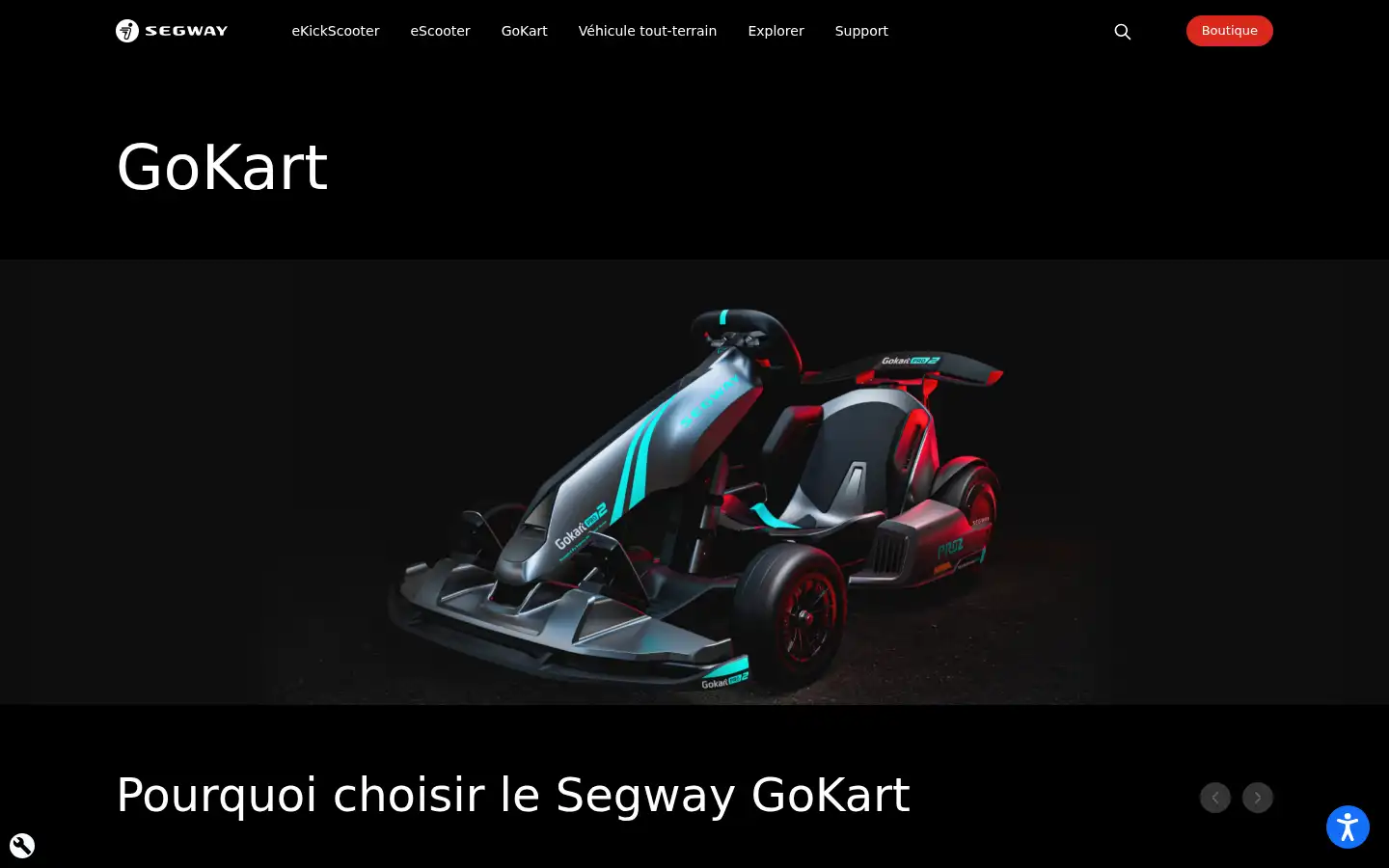 Screenshot of segway.com