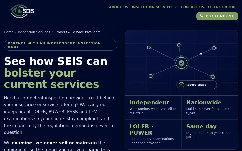 Screenshot of seis.engineering