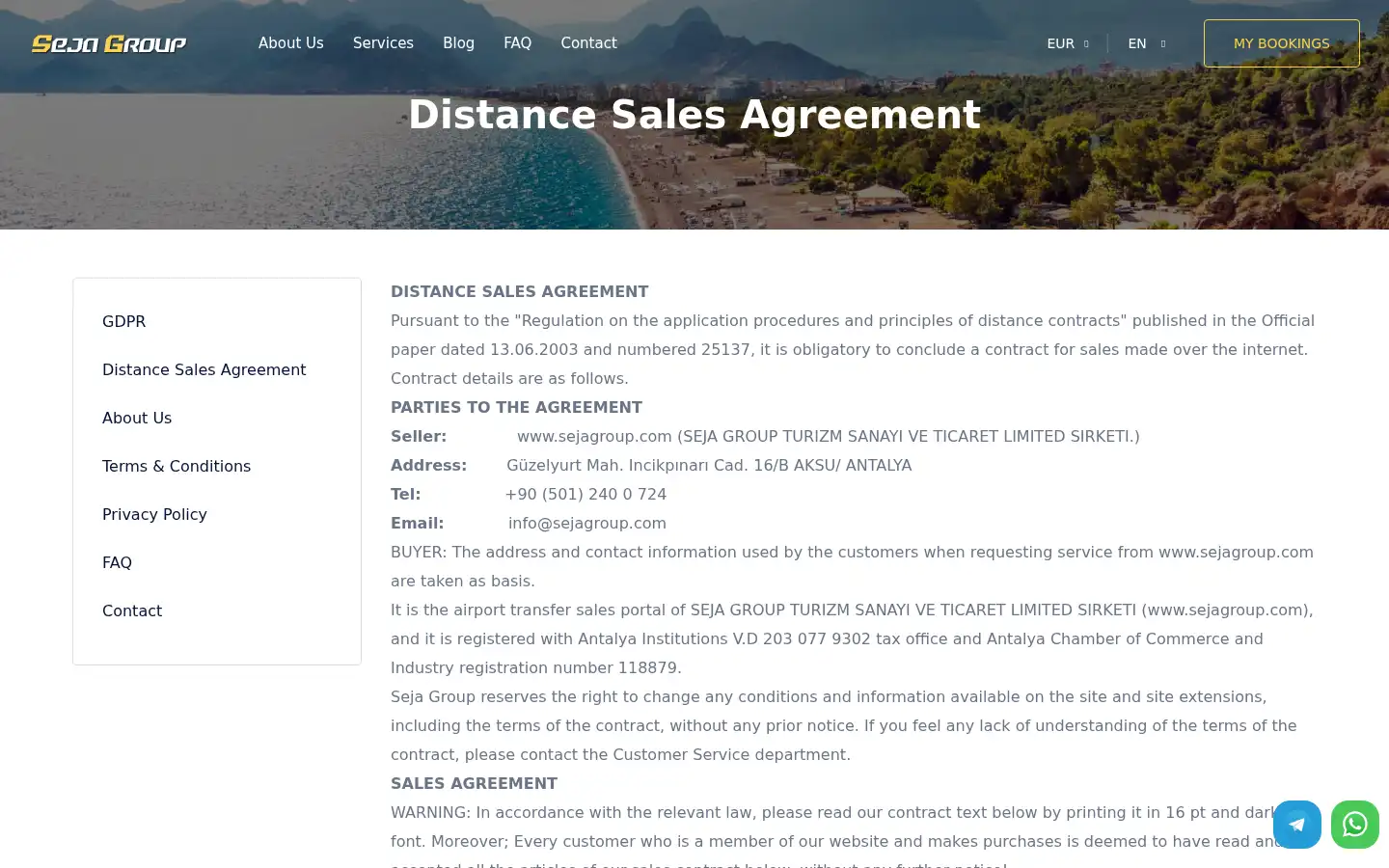 Screenshot of sejagroup.com