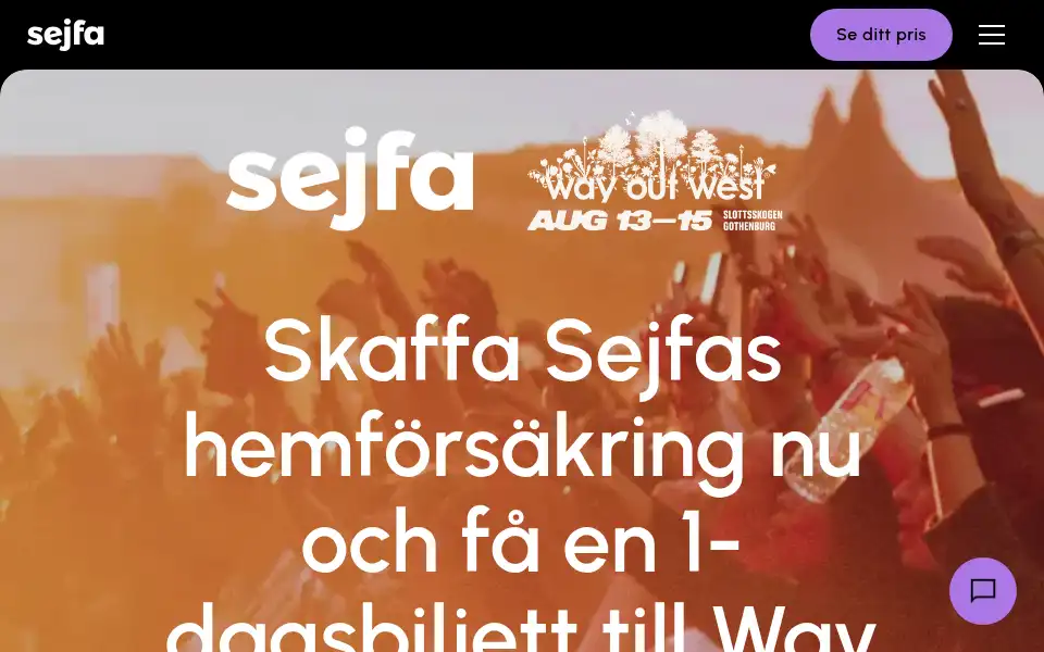 Screenshot of sejfa.nu