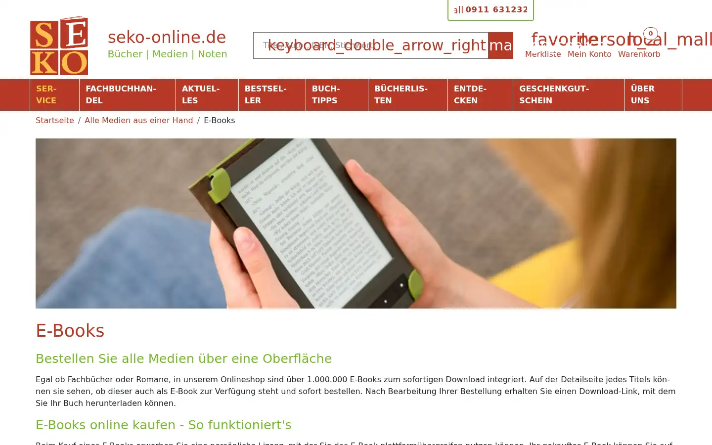 Screenshot of seko-online.de