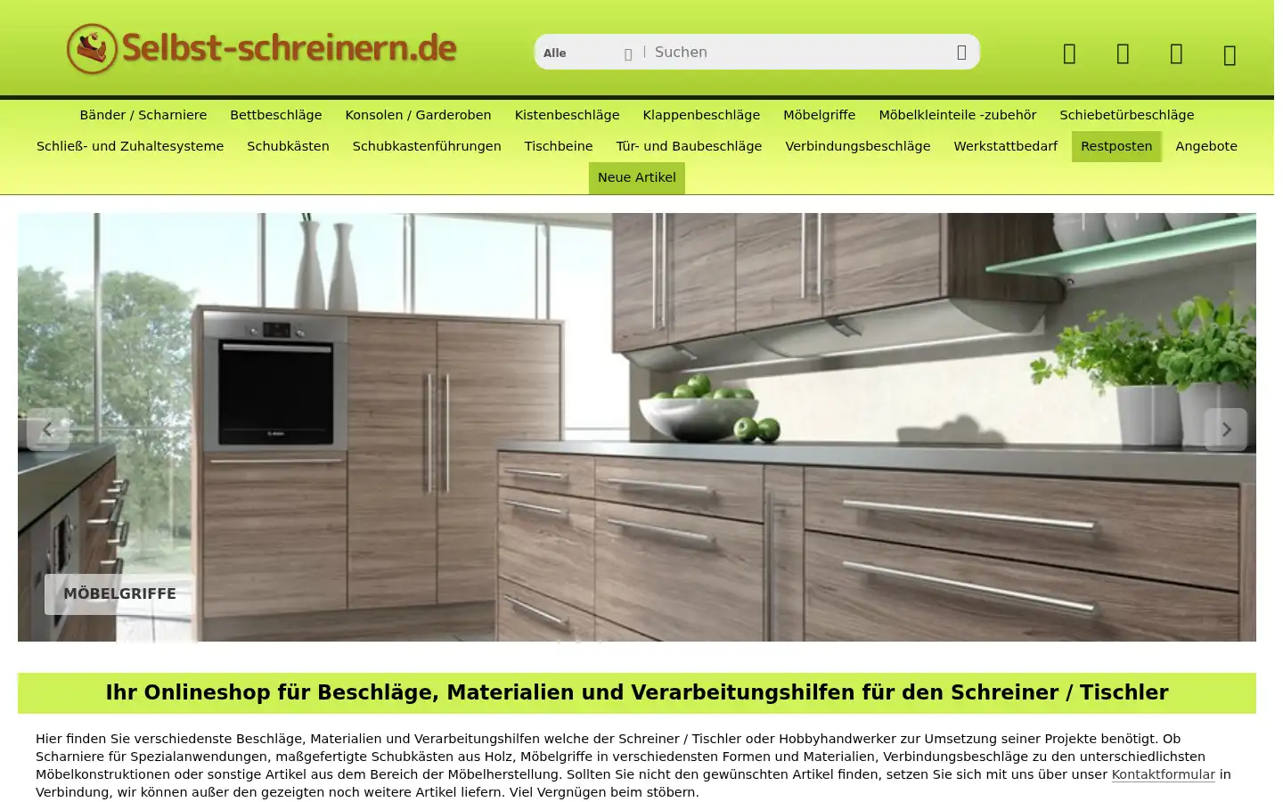 Screenshot of selbst-schreinern.de