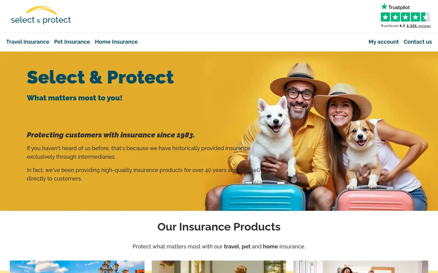 Screenshot of selectandprotect.co.uk