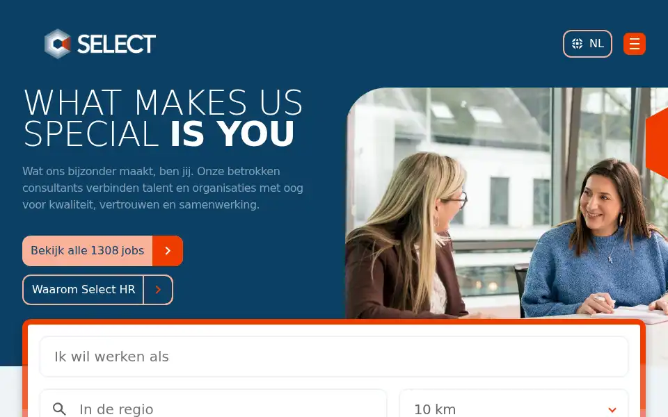 Screenshot of selecthr.be