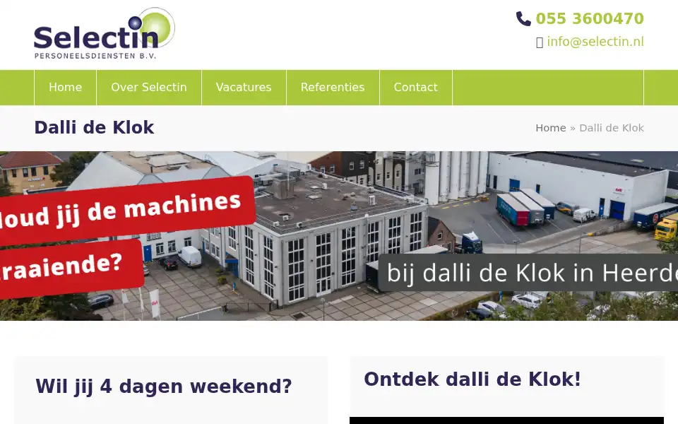Screenshot of selectin.nl