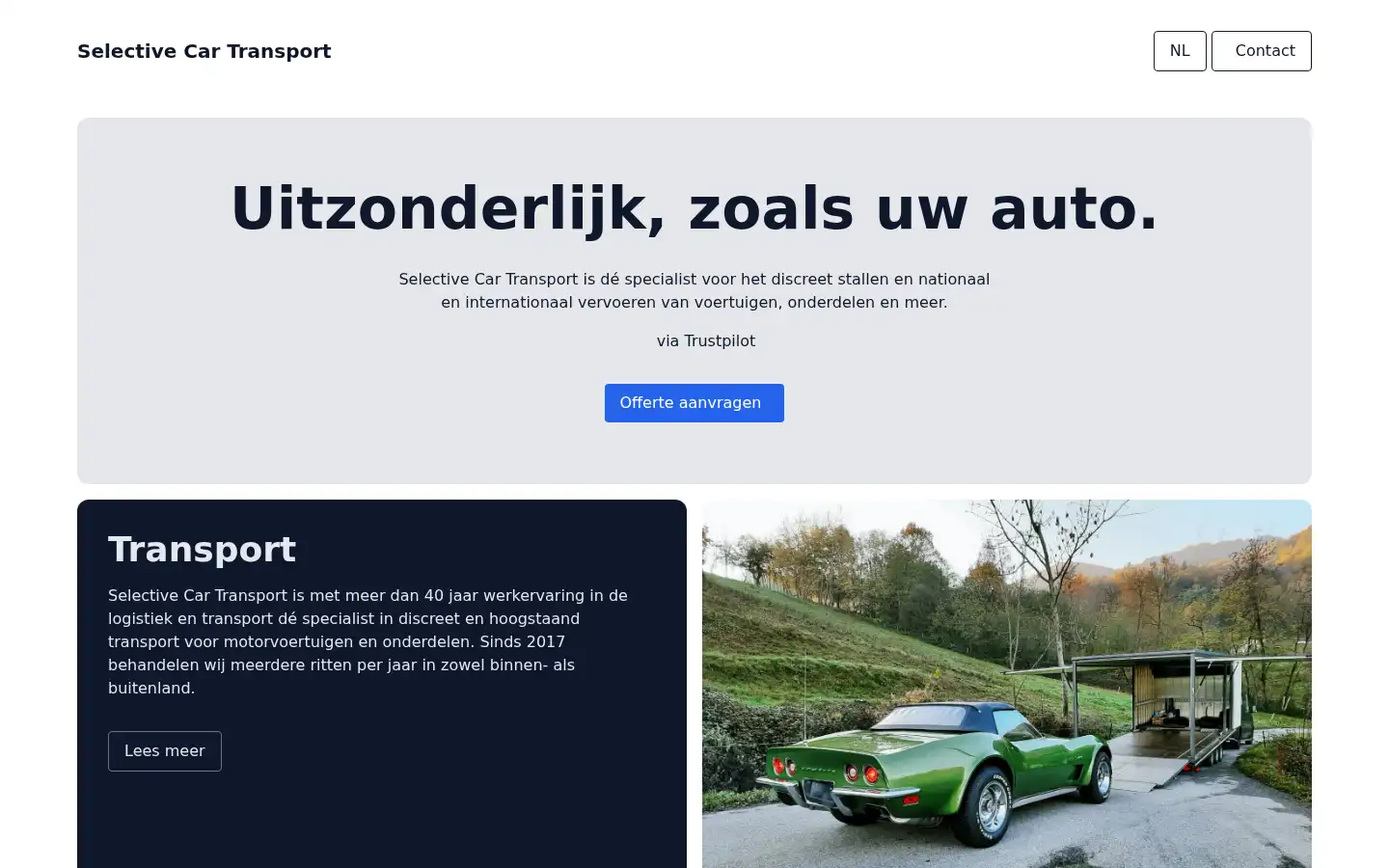 Screenshot of selectivecartransport.eu