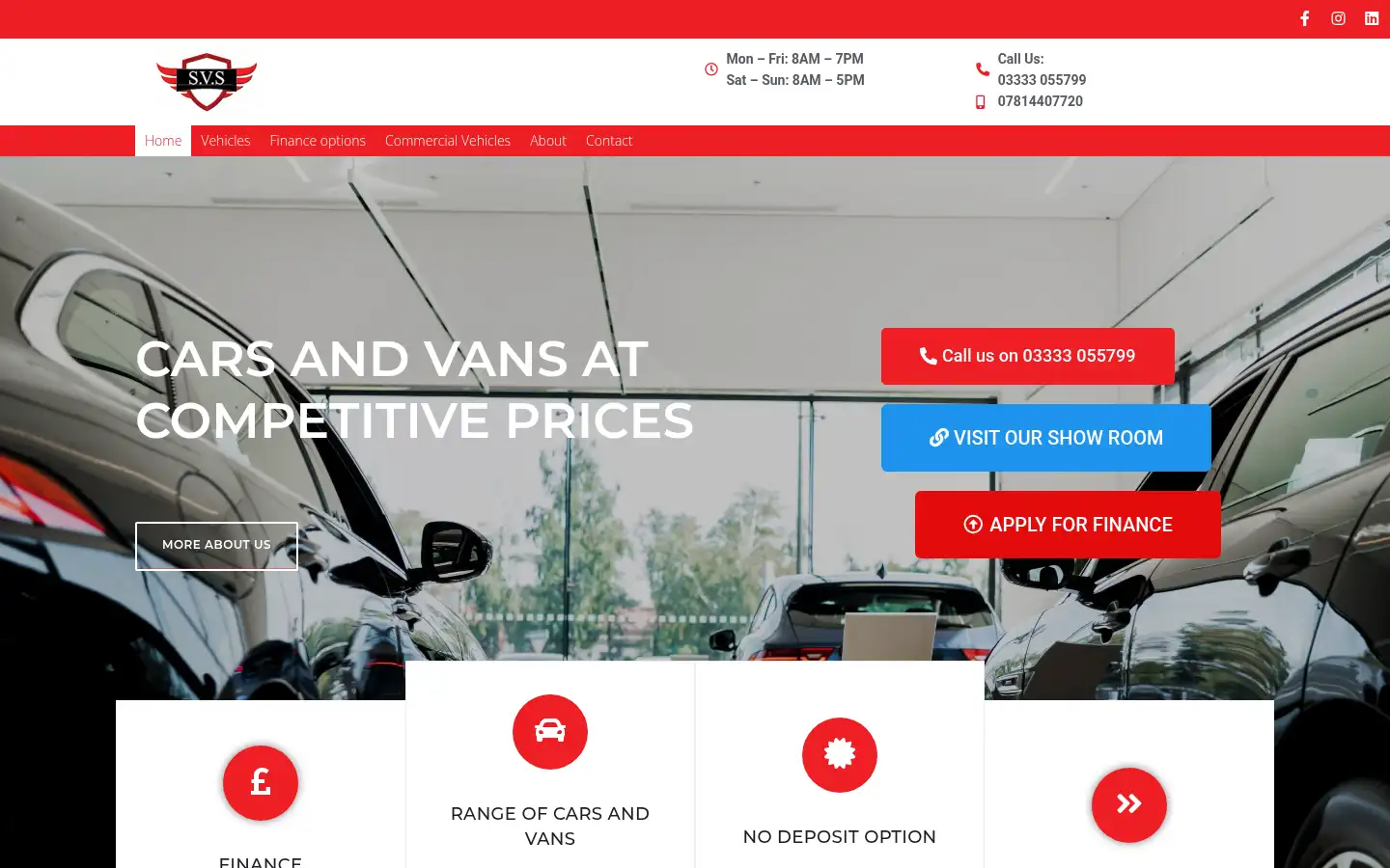 Screenshot of selectvehiclesolutions.com