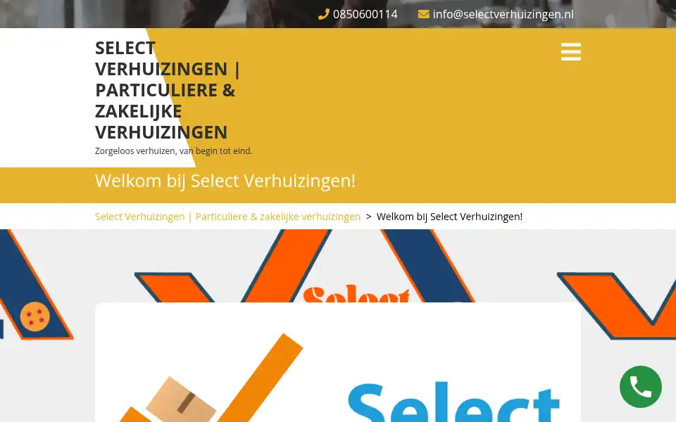 Screenshot of selectverhuizingen.nl