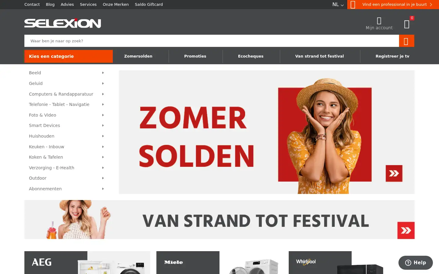 Screenshot of selexion.be