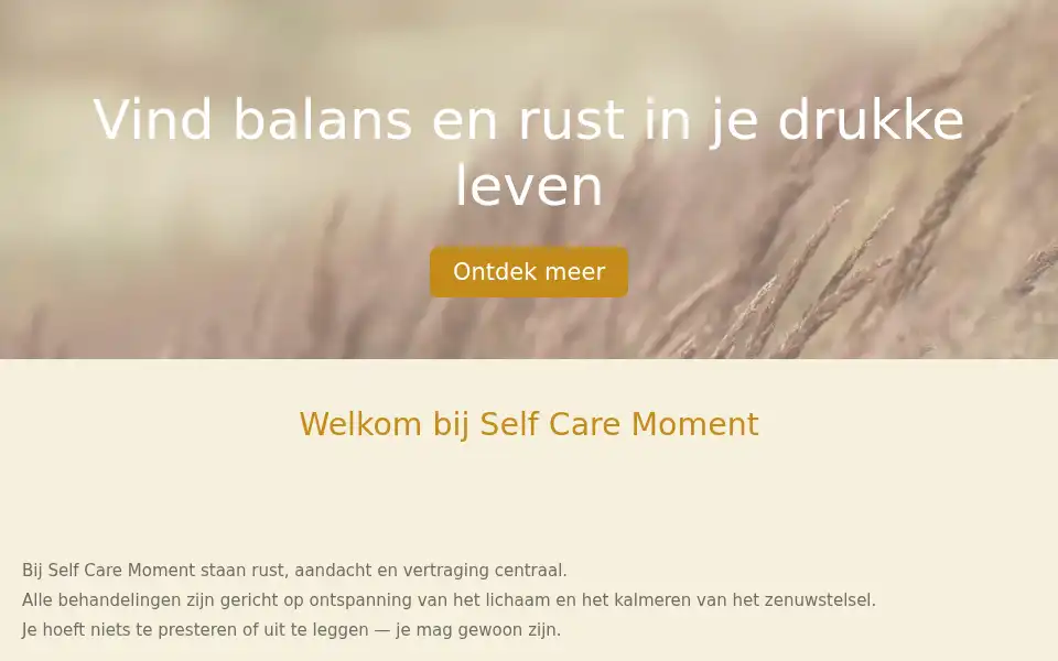 Screenshot of selfcaremoment.nl