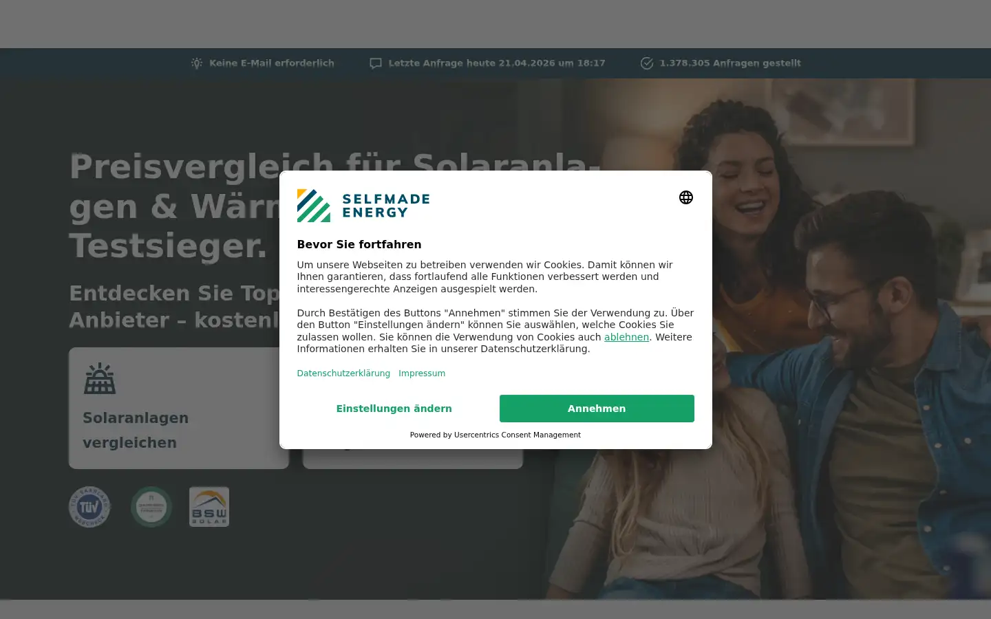 Screenshot of selfmade-energy.com