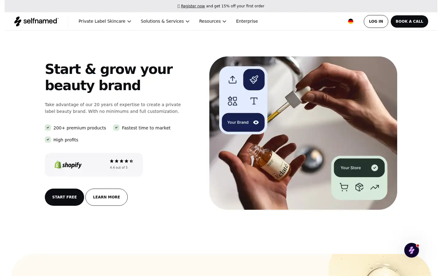 Screenshot of selfnamed.com
