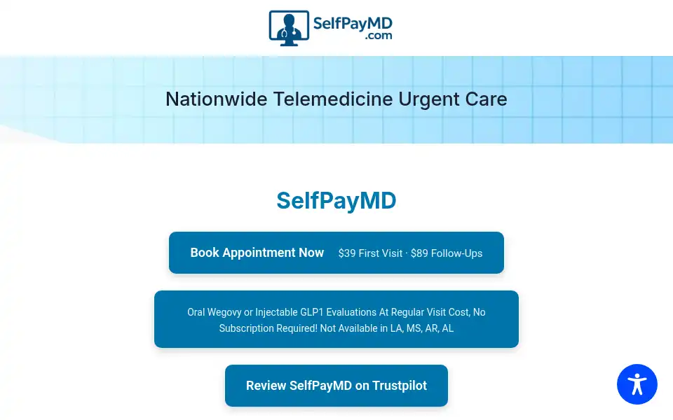 Screenshot of selfpaymd.com