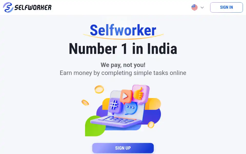 Screenshot of selfworker.in