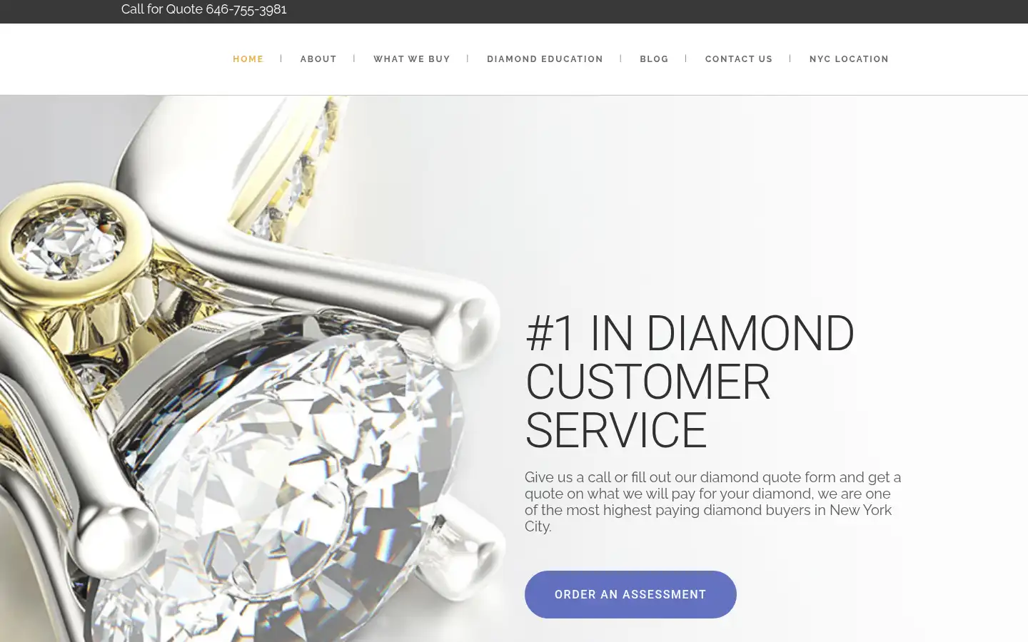 Screenshot of selldiamondsnyc.com