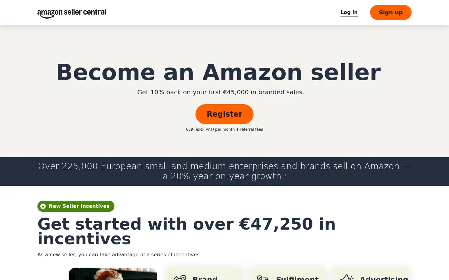 Screenshot of sellercentral.amazon.de