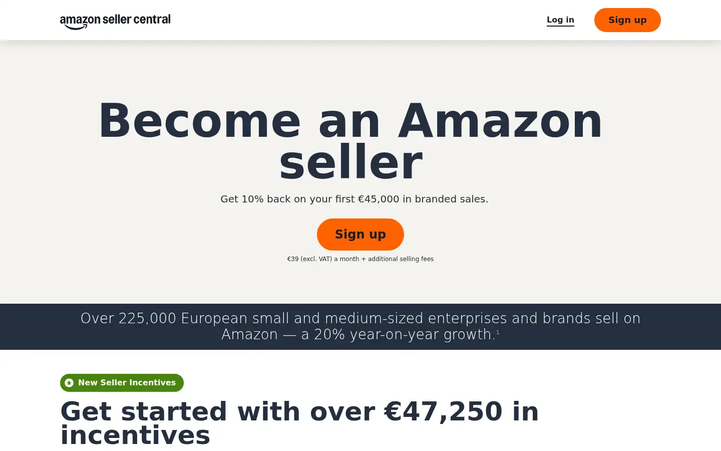 Screenshot of sellercentral.amazon.it