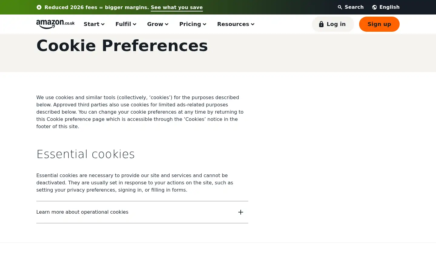 Screenshot of sellercentral-europe.amazon.com