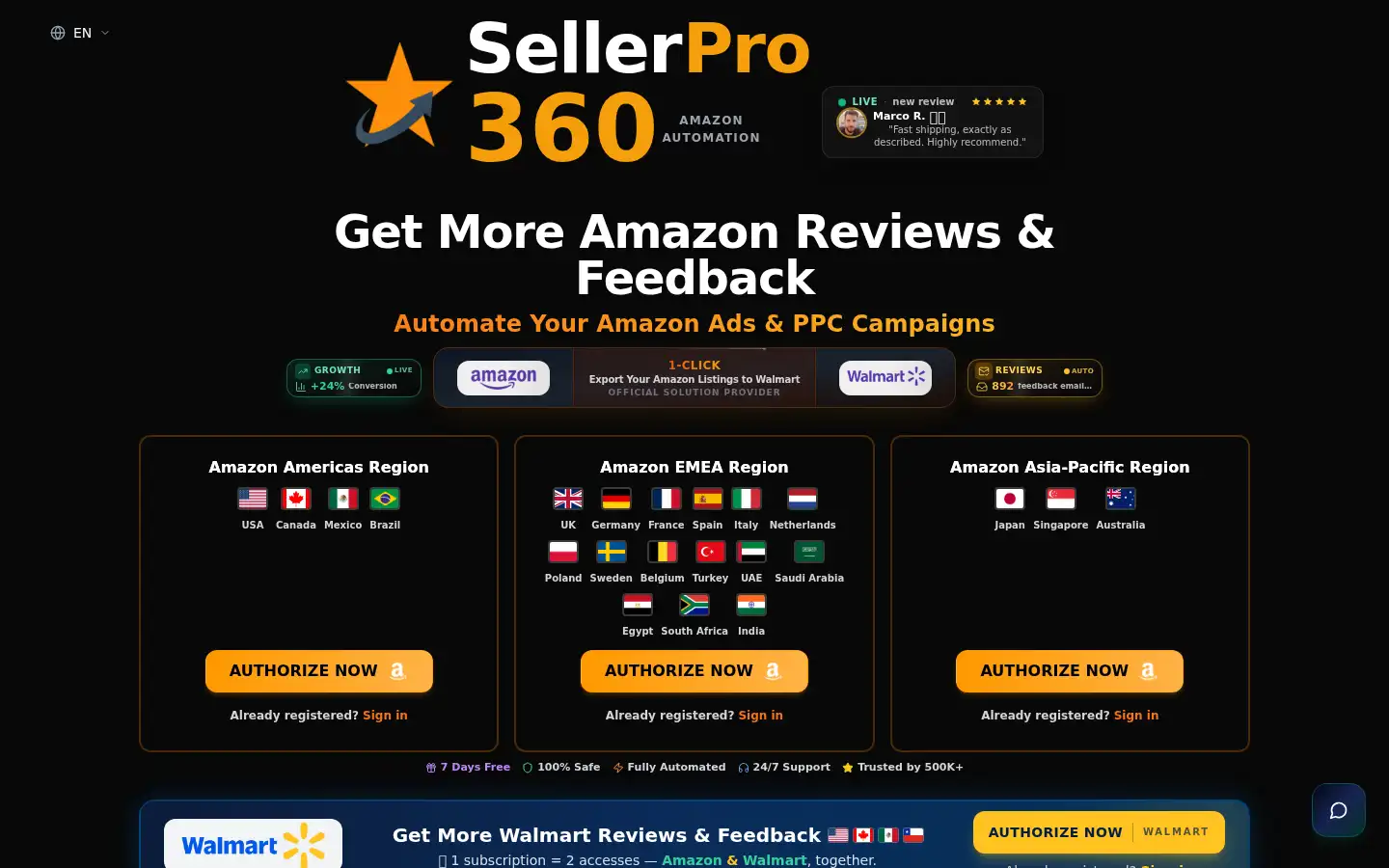 Screenshot of sellerpro360.com