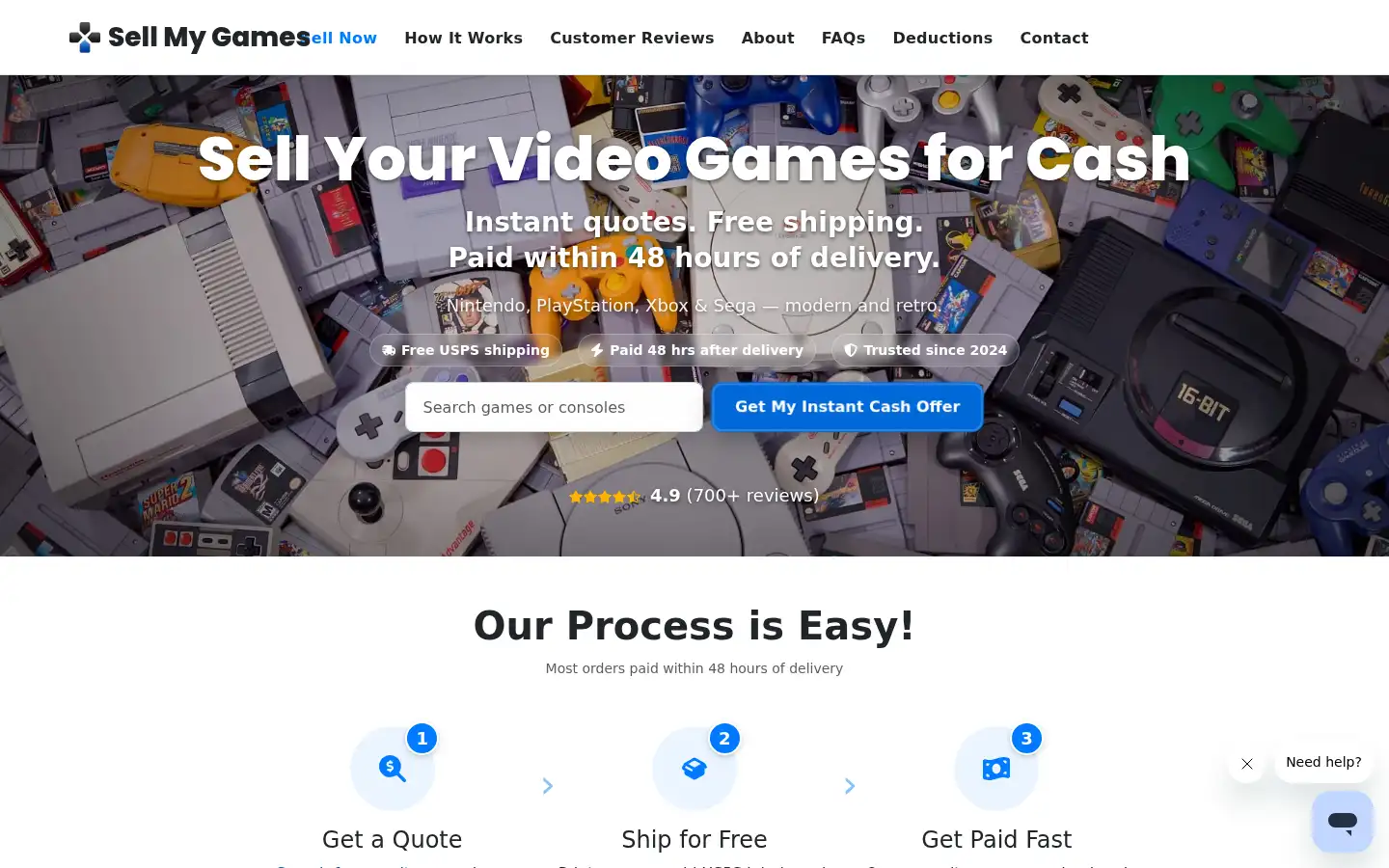Screenshot of sellmygames.com