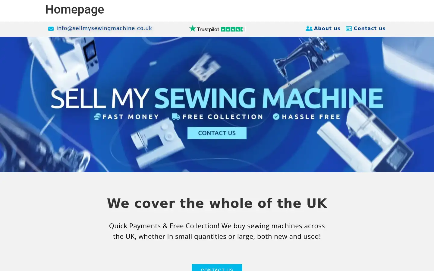 Screenshot of sellmysewingmachine.co.uk