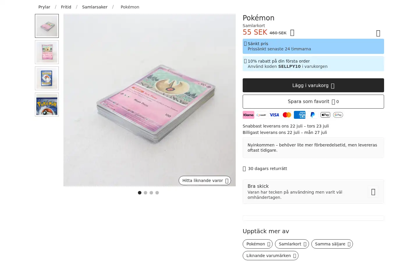 Screenshot of sellpy.se