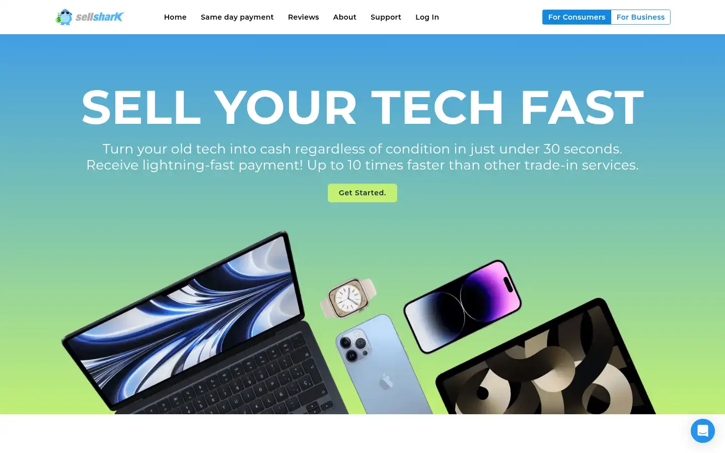 Screenshot of sellshark.com