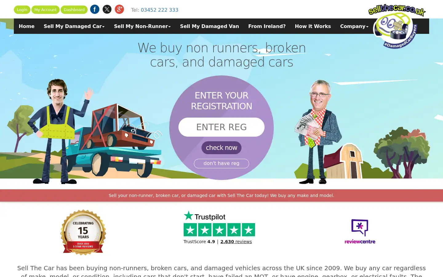 Screenshot of sellthecar.co.uk