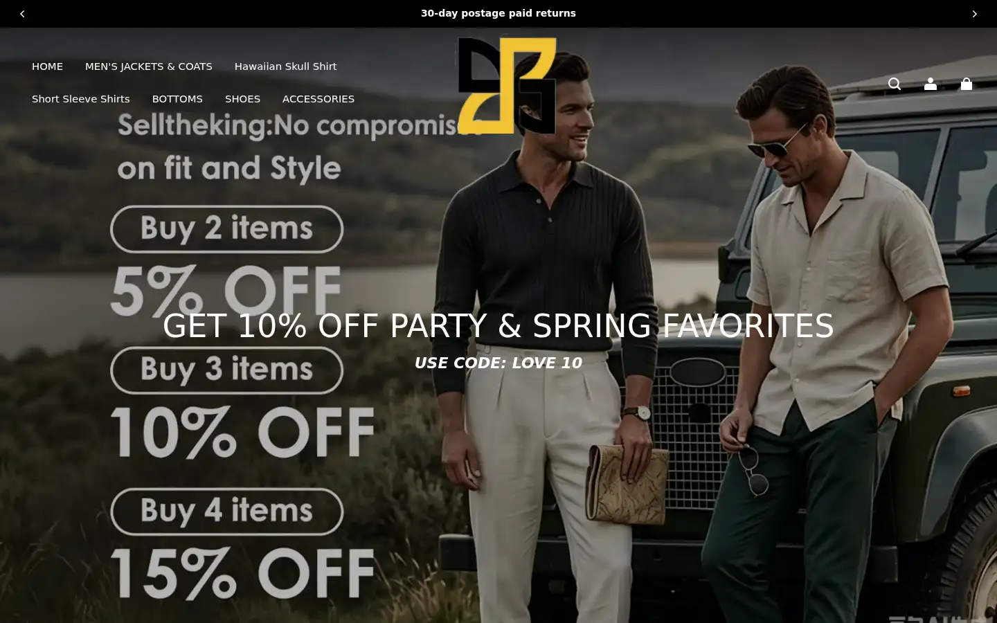 Screenshot of selltheking.com